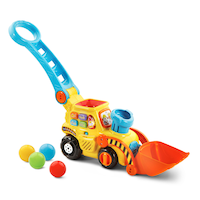 Vtech Pop-a-balls Push & Pop Bulldozer Learning Toy w/ Sound For Toddlers, Ages 12m+ Composite_or_Mixed