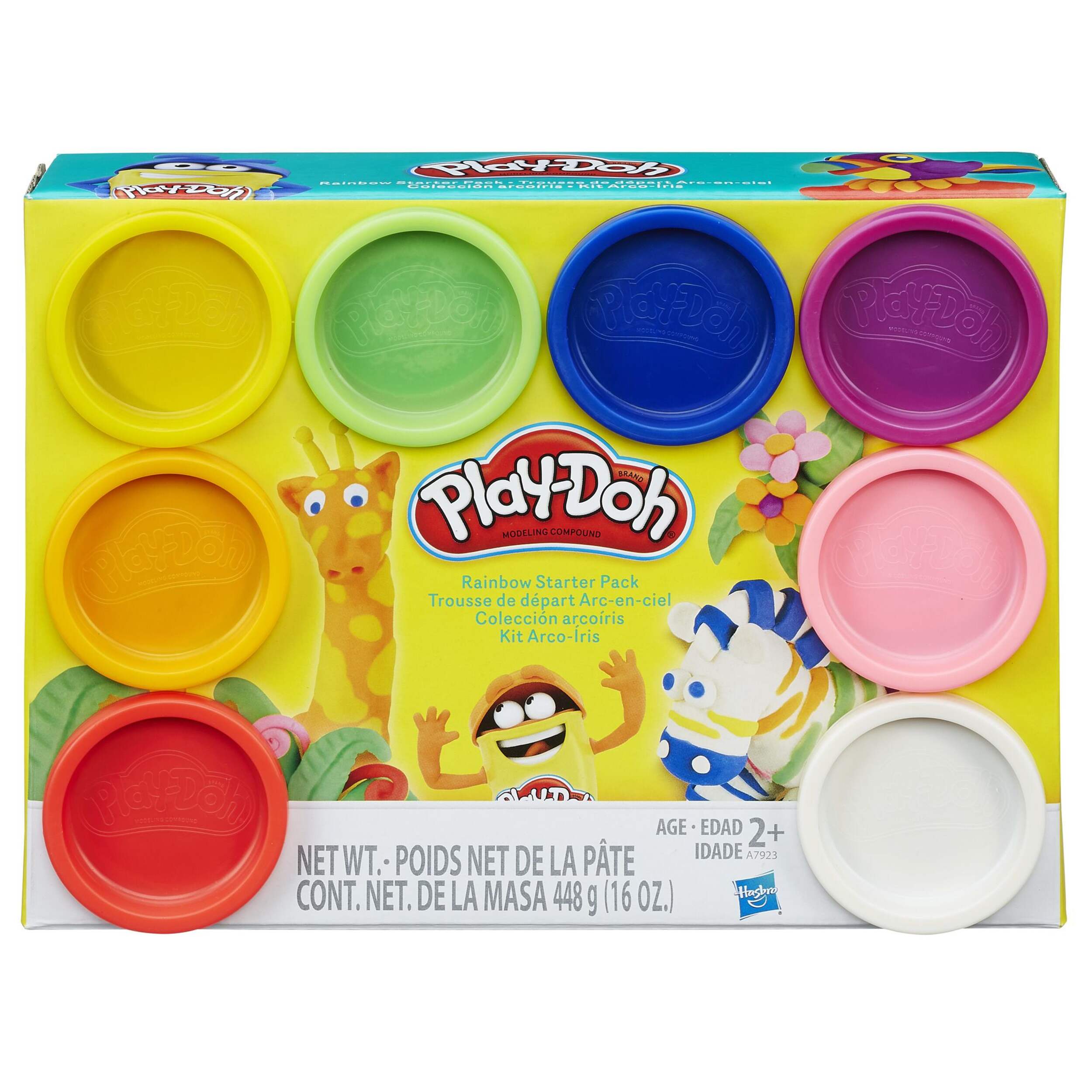 Play-Doh Rainbow 8 Colour Starter Pack Molding Material For Toddlers & Kids, Ages 2+ Front_Elevated