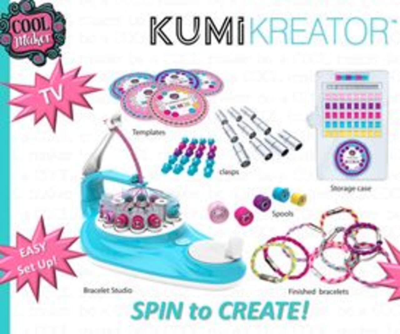 Cool Maker , KumiKreator 2 en 1, kit de bracelets de l'amitié et de  colliers, à partir