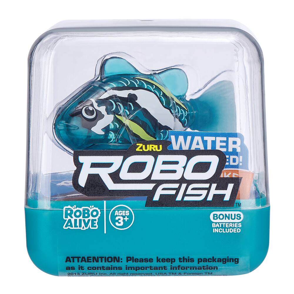 Red Exclusive Changes Color Comes with Batteries 2 Pack by ZURU Water Activated Robo Alive Robo Fish Robotic Swimming Fish Blue Blue + Red 2 Pack 