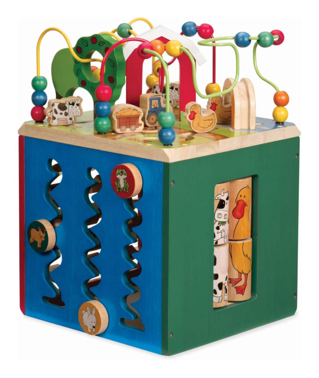 Battat Farm Wooden Activity Cube Canadian Tire