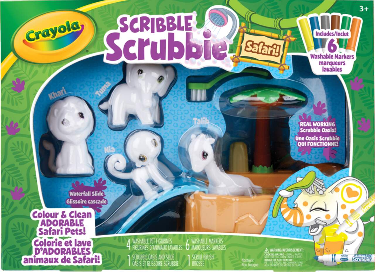 Crayola Scribble Scrubbie Pets Safari Playset Ages 3+ NEW FACTORY SEALED 