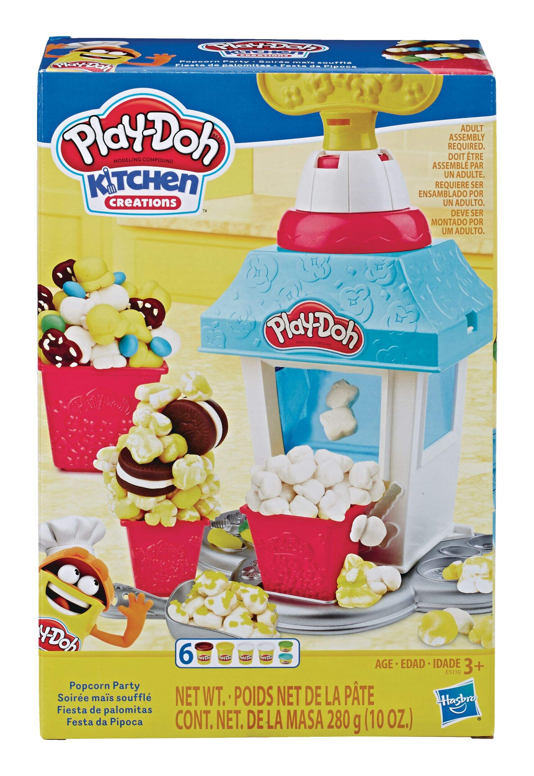 Play-Doh Kitchen Creations Popcorn Party Play Food 18 pc Set For Kids, Ages 3+ Front_Elevated