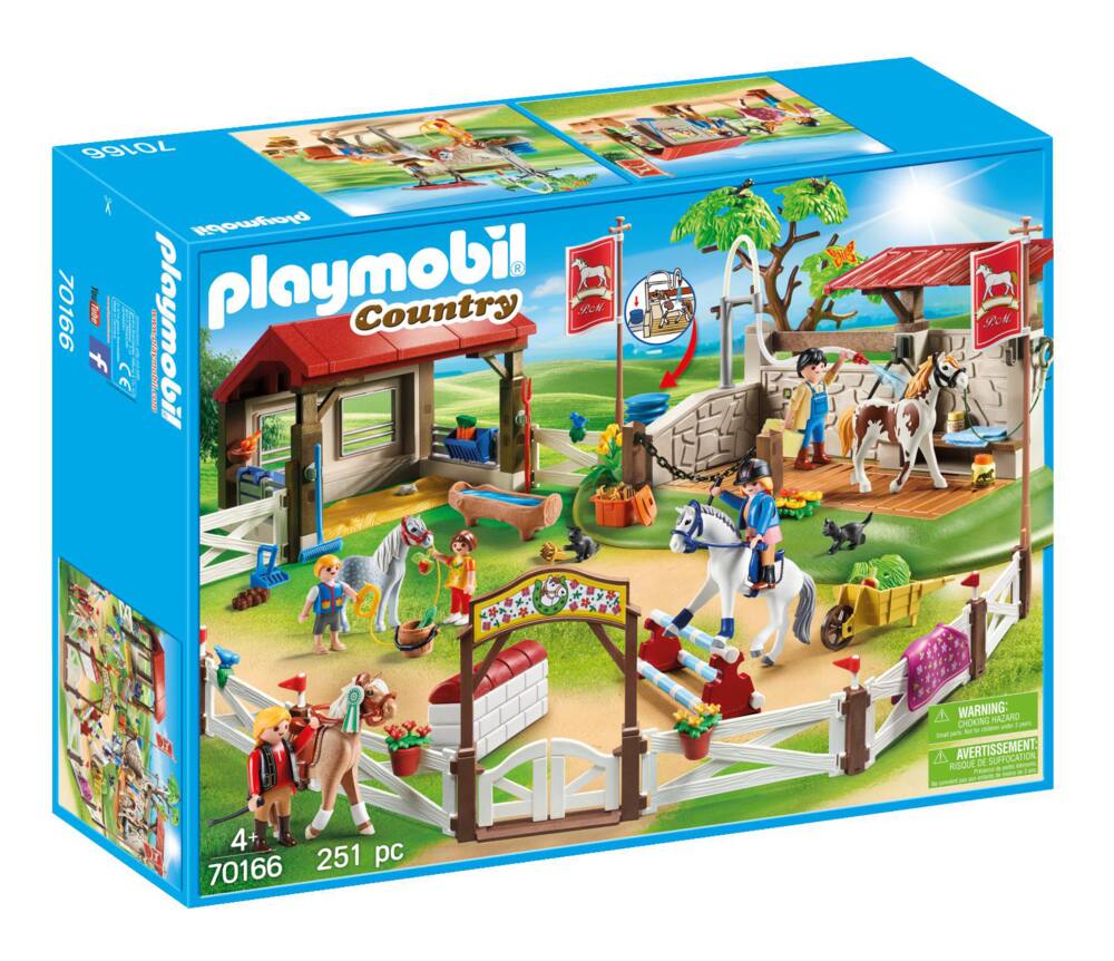 Playmobil Country Pony Stable Box Playset For Kids, 251 pc, Ages 4 ...