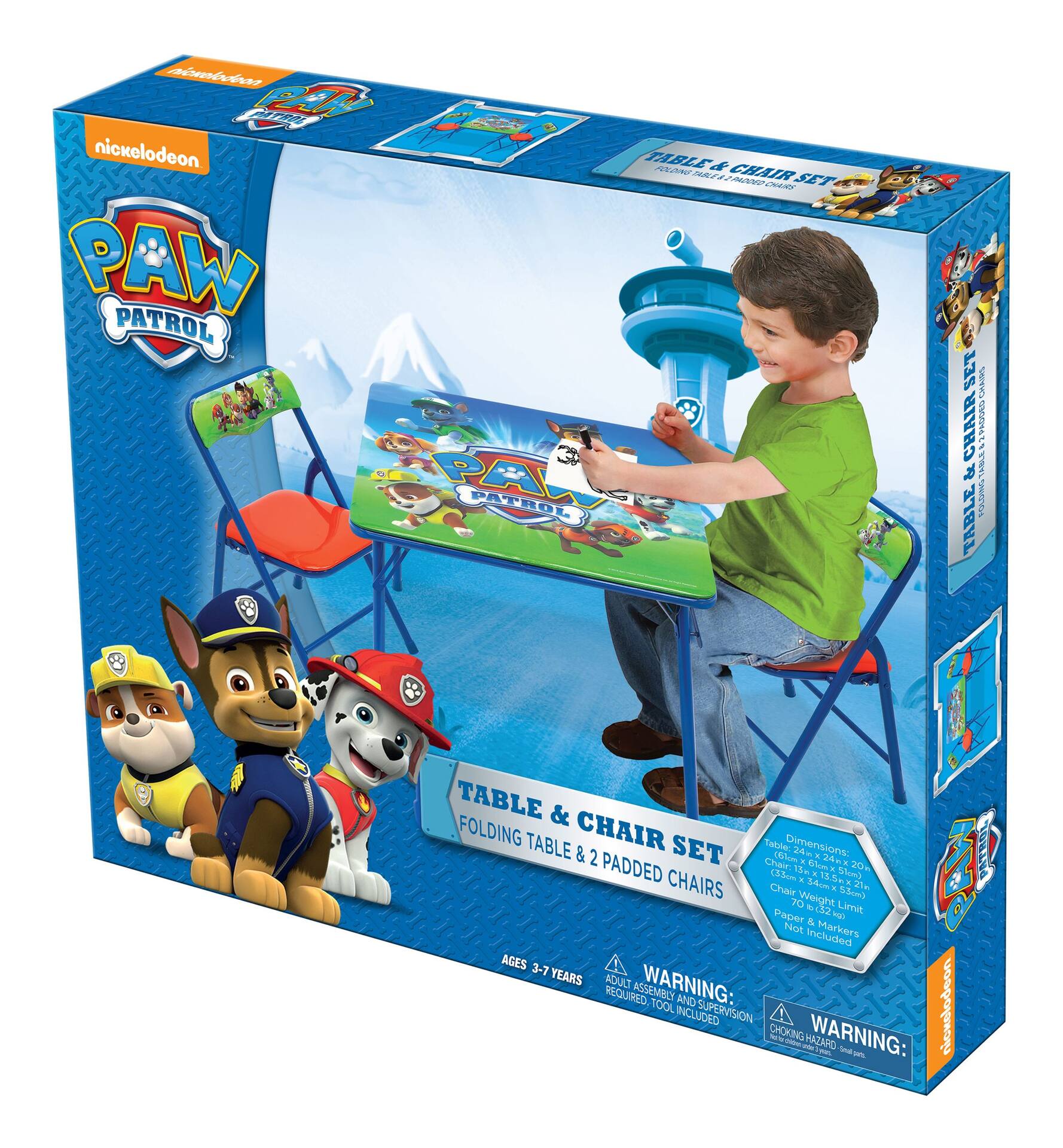 Paw patrol activity 2025 table and chair set