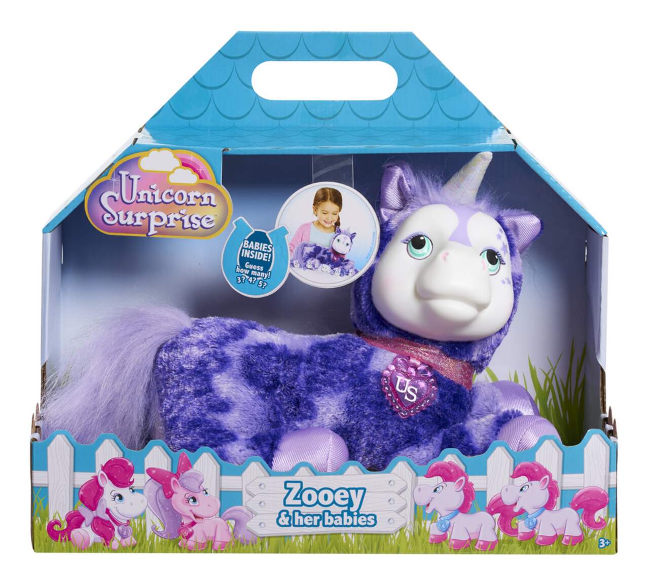 Zooey Unicorn Surprise Aria Her Babies Soft Plush Stuffed