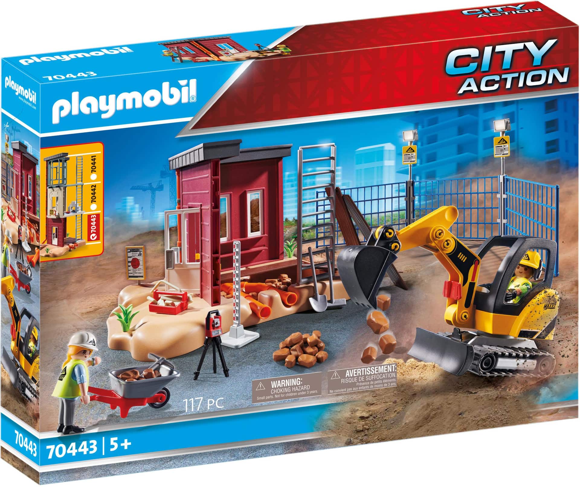 Mini pelleteuse Playmobil City Action, paq. 117, 5 ans et plus