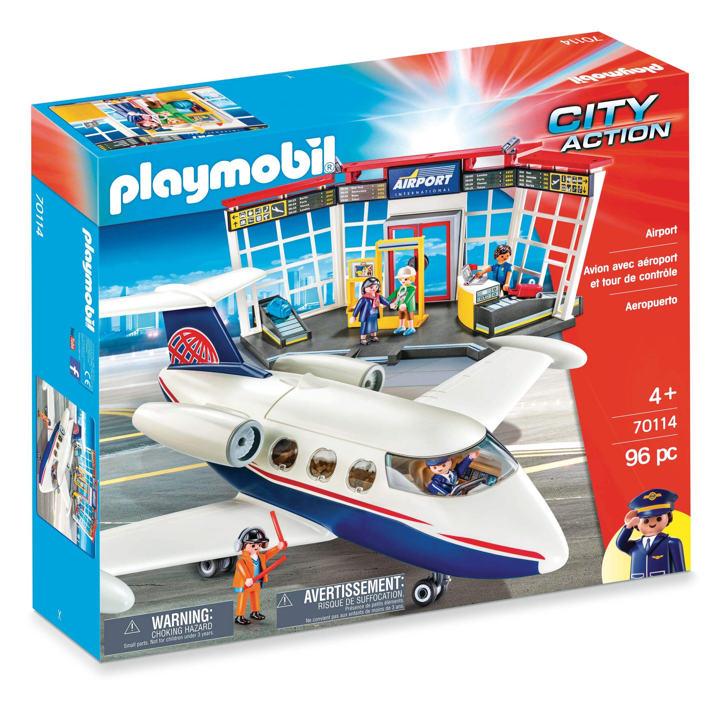 Aéroport Playmobil City Action, paq. 96, 4 ans et plus Front_Angled_Right