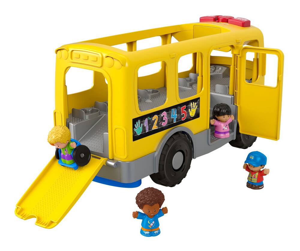 Practical Intelligence Toys School Bus Car Model With Manual Operated Back Cap 