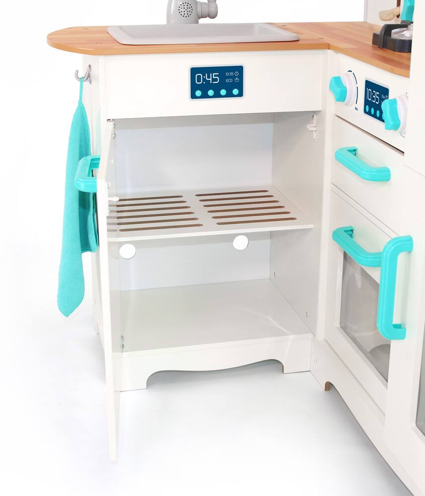 deluxe wooden kitchen play center