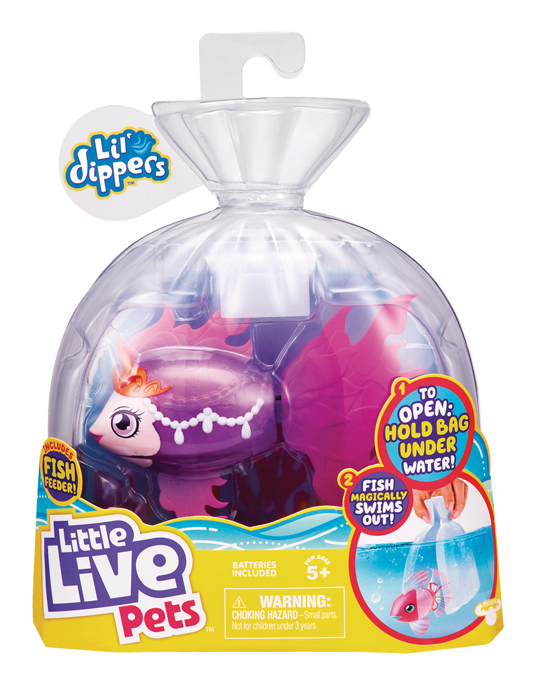 Little Live Pets Lil' Dippers Swimming Fish Toy For Kids, Assorted