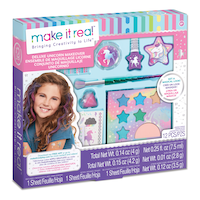 Make It Real Deluxe Unicorn Makeover Cosmetic Dress-Up Play Set For Kids, Ages 8+ Front_Angled_Right