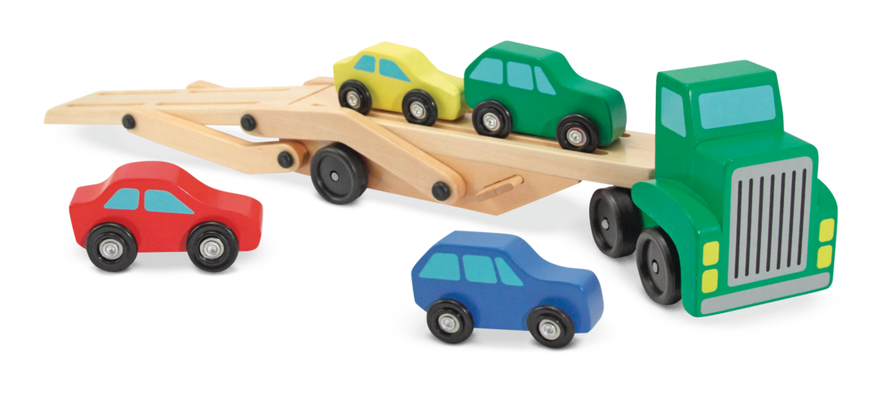 wooden car transporter lorry