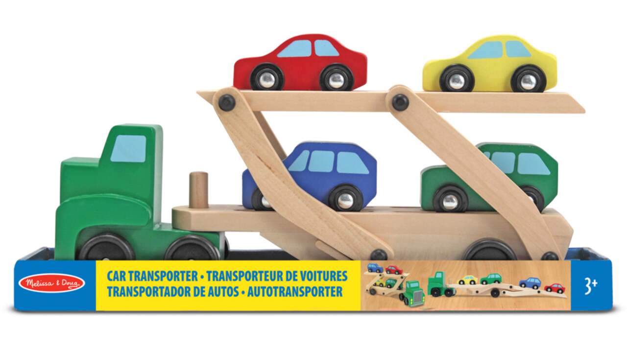 Melissa and doug semi truck sale car carrier