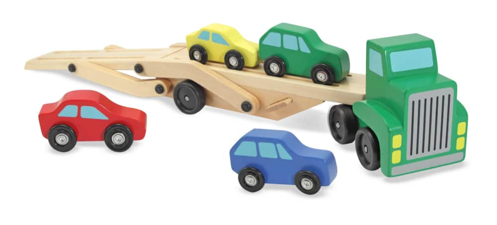 melissa and doug wooden trucks