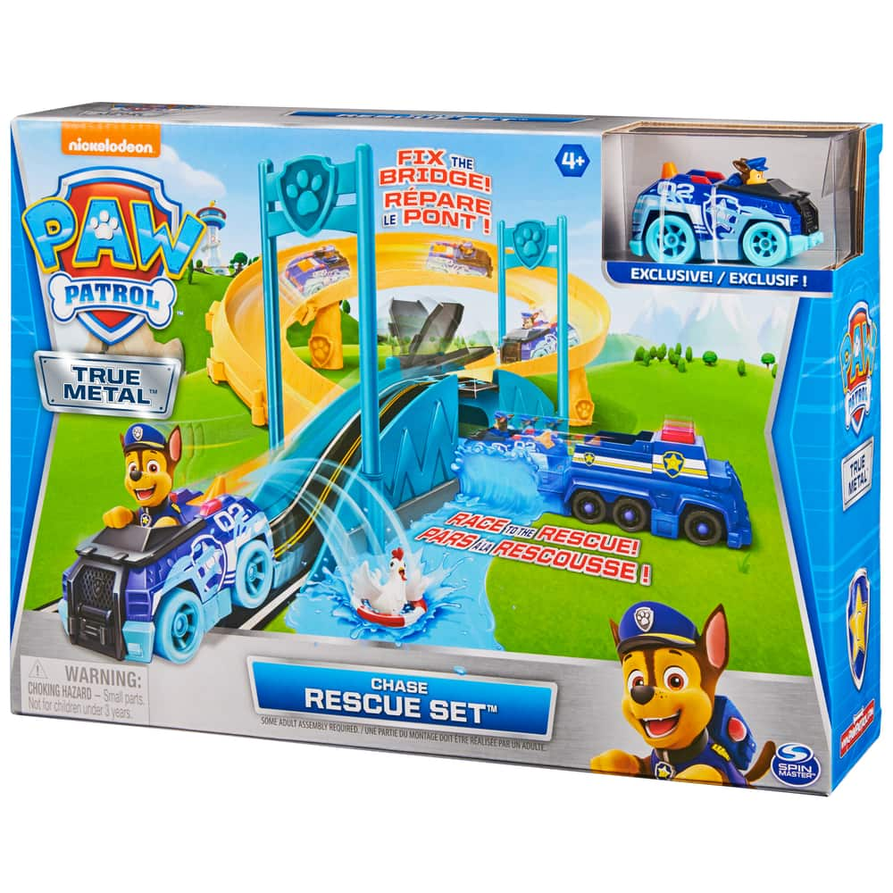 paw patrol true metal ultimate fire rescue track set