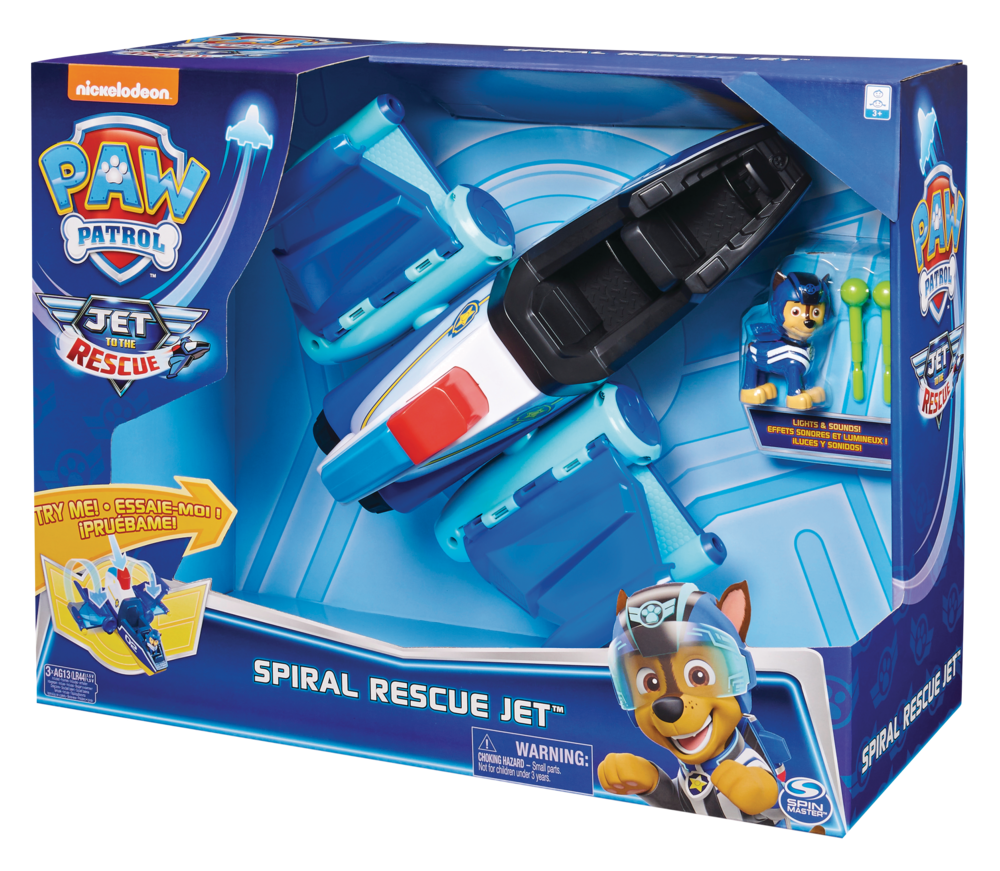 PAW Patrol Spiral Rescue Jet Battery Powered Toy For Kids, Ages 5 ...