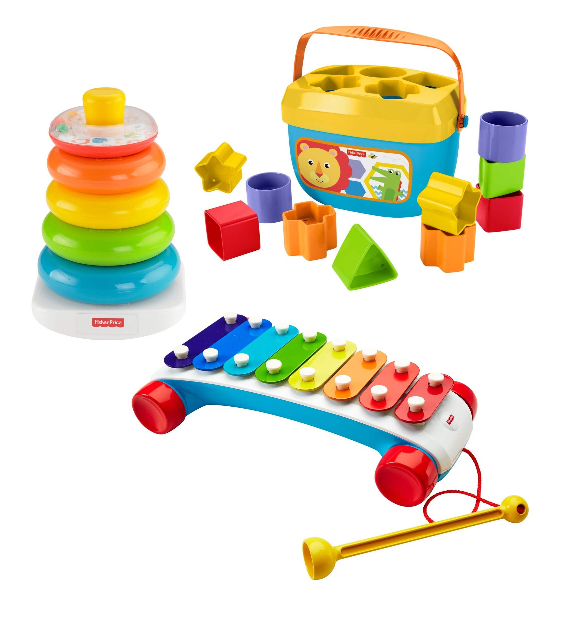 Fisher-Price® Classic Infant Trio Stacking, Sorting & Musical Play Gift Set, Age 6m+ Composite_or_Mixed