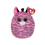 Ty Squish A Boos® Colourful Cozy Squishy Plush Pillow Animal Toy, Zoey the Pink & Black Striped Zebra, 10-in, Ages 3+ Front_Elevated