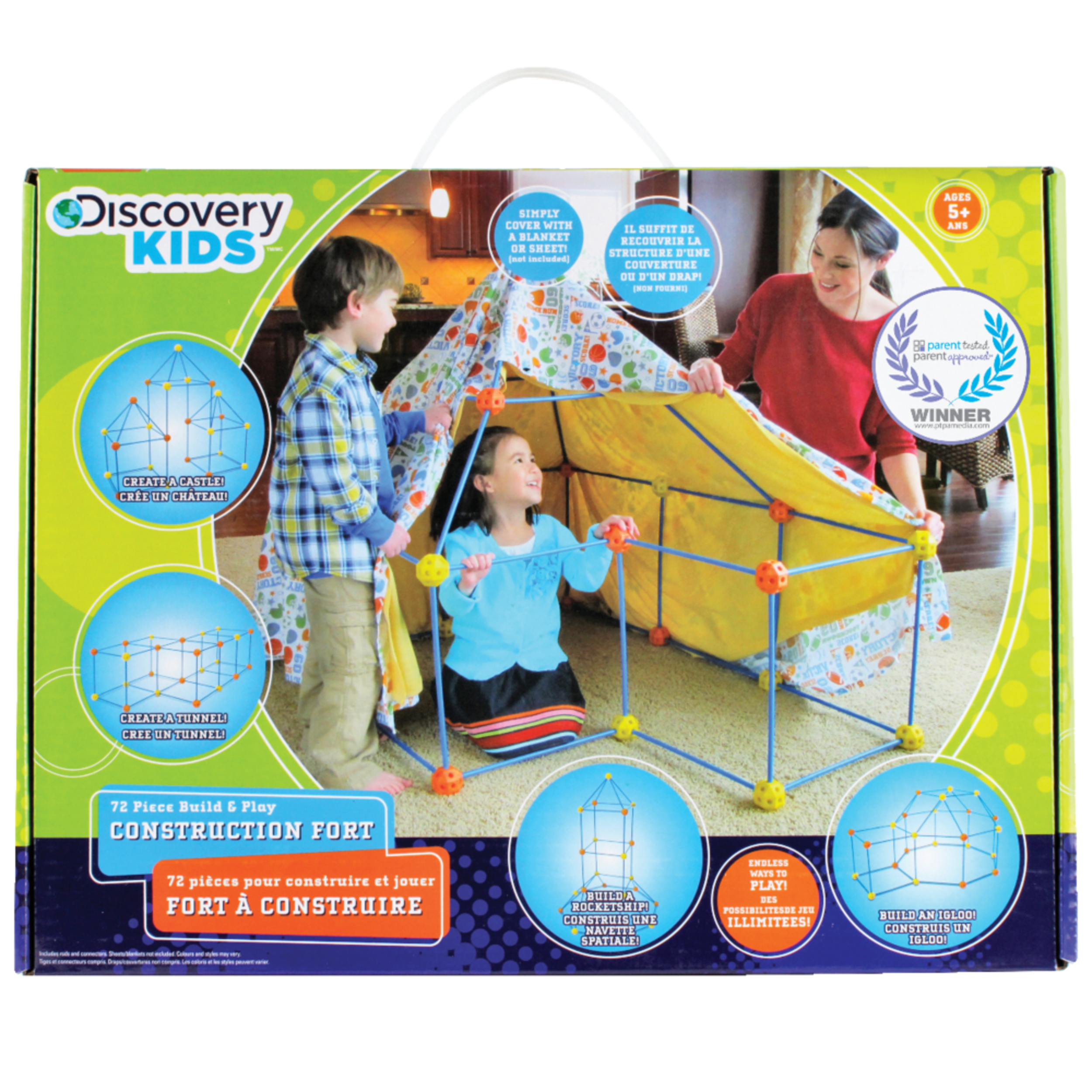 Discovery Kids Build & Play Construction Fort Toy For Kids, Ages 5+ Front_Flat