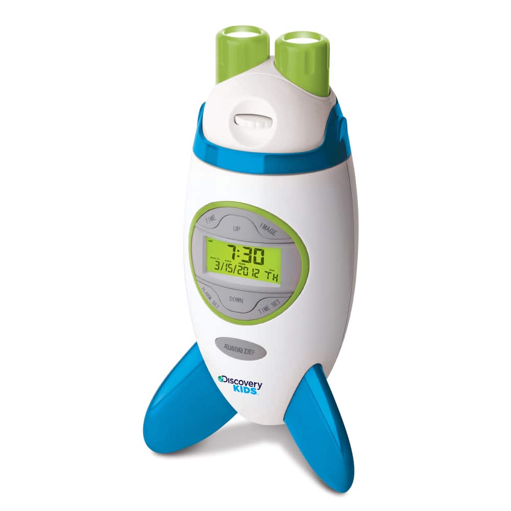 discovery kids rocketship projection alarm clock