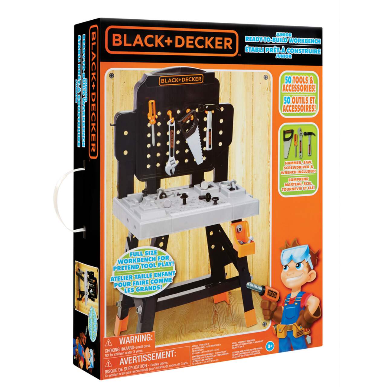 Établi de jeu Black & Decker, 50 pièces
