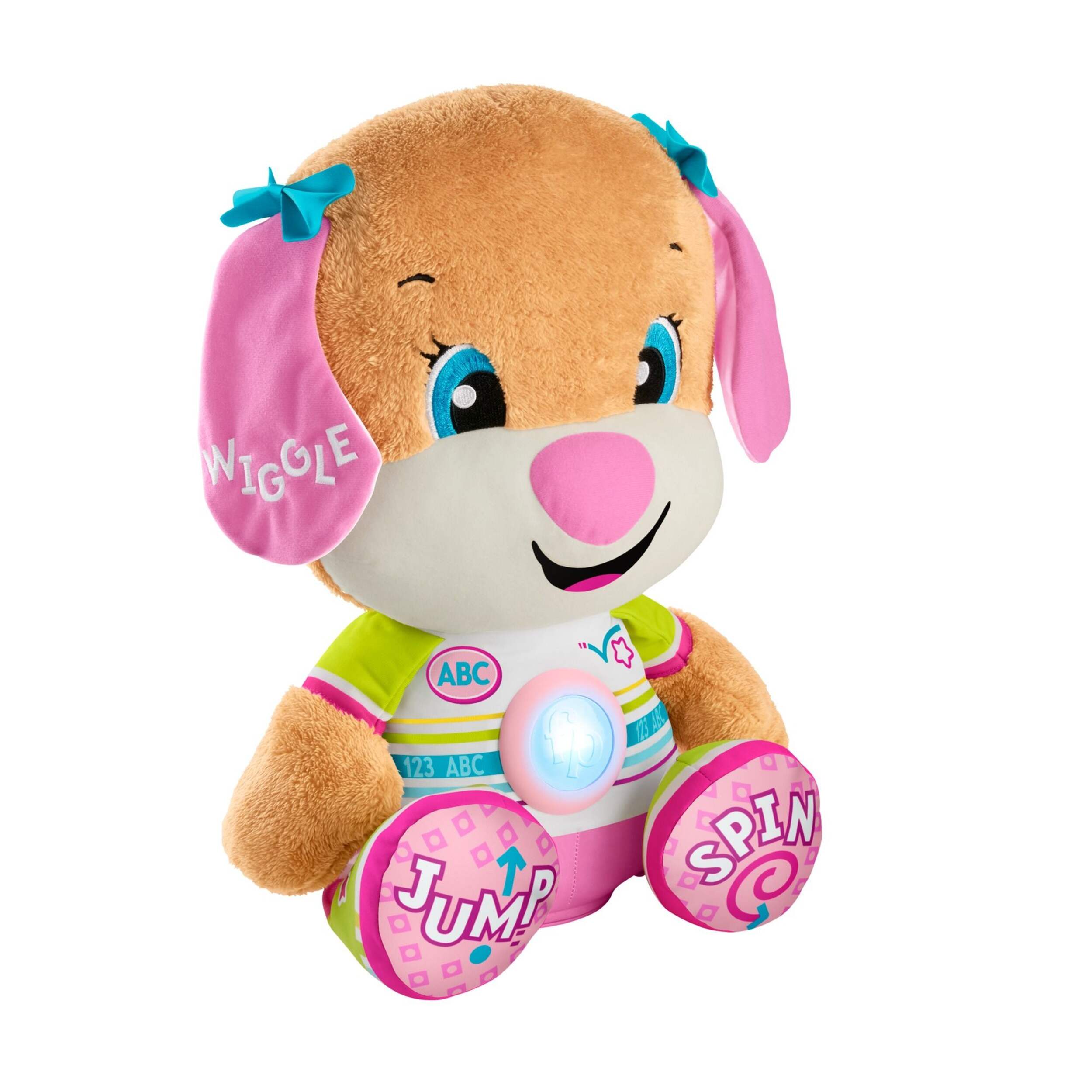 Fisher-Price® Laugh & Learn® So Big Sis™, Large Musical Plush Puppy Toy, French Front_Three_Fourths_Angled_Right