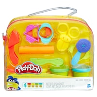Play-Doh Starter Set of Compound Cans & Tools, Storage Tote, Multi-Colour, 13-pc, Age 3+ Front_Elevated