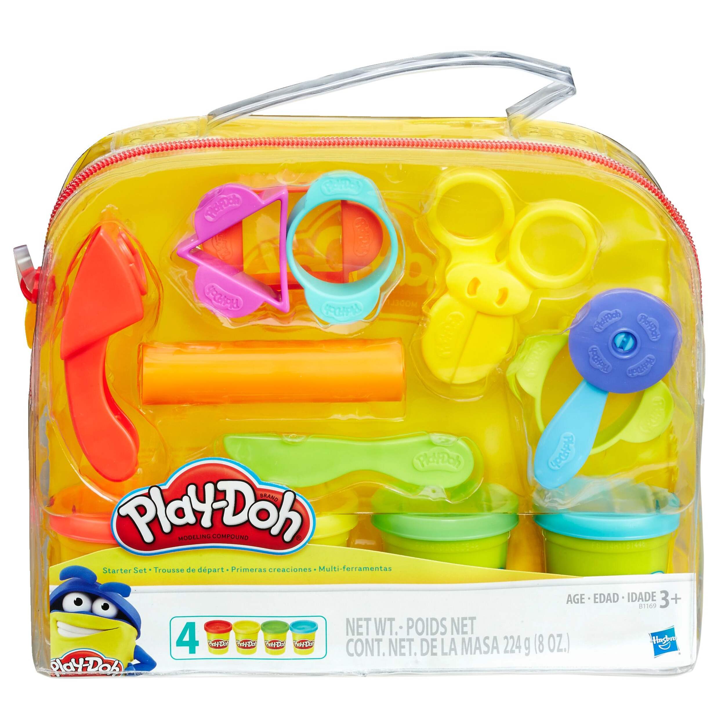 Ensemble de départ de pots à pâte à modeler et d'outils Play-Doh, bac de rangement, multicolore, paq. 13, 3 ans et plus Front_Elevated