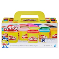 Play-Doh Super Colour Pack of Large Compound Cans, Mutli-Colour, 60 oz, 20-pc,  Ages 2+ Front_Elevated