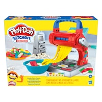 Play-Doh Kitchen Creations Noodle Party Playset, 5 Compound Cans, Multi-Colour, Ages 3+ Front_Elevated