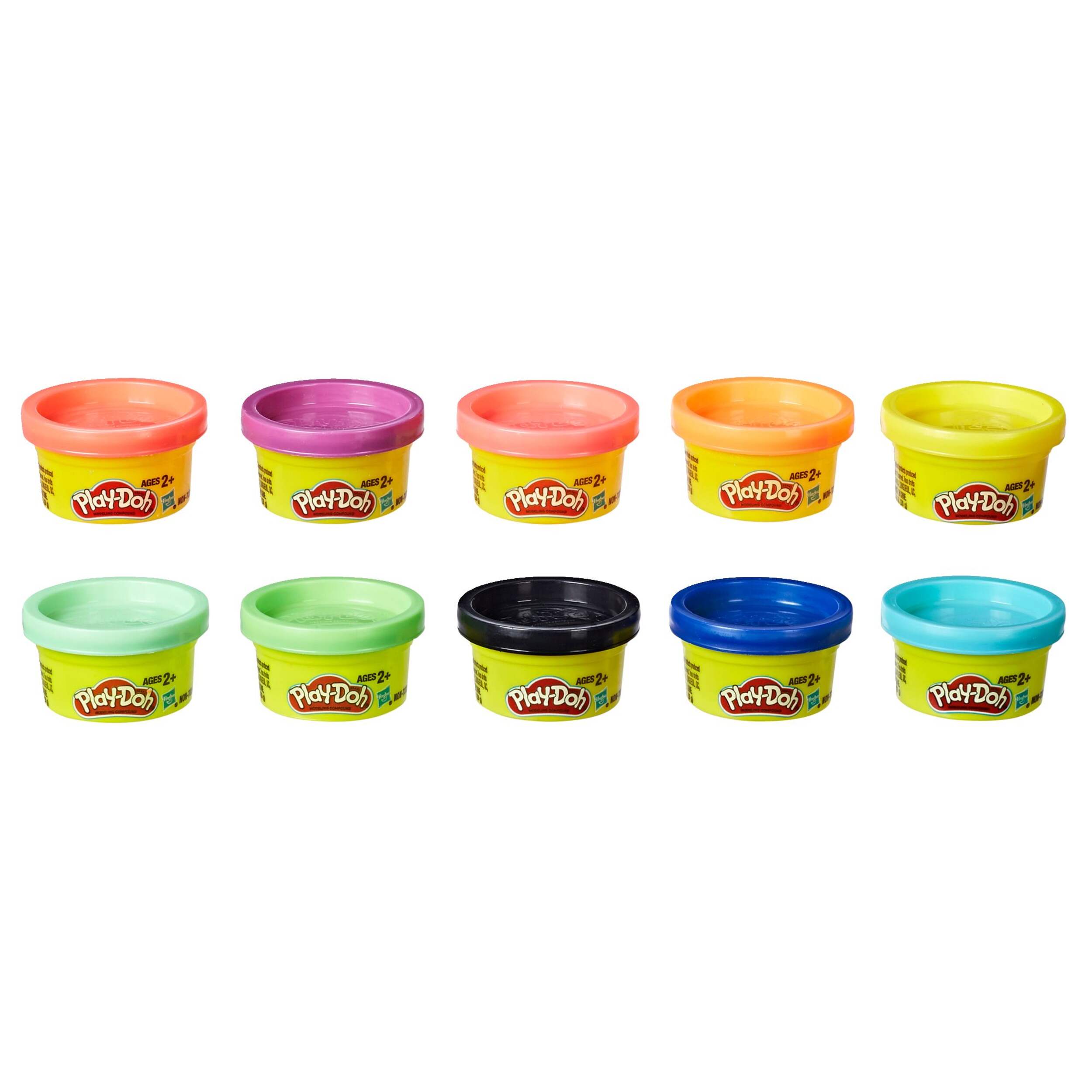 Play-Doh Party Pack of Modelling Compound Cans, Multi-Colour, 10 oz, 10-pc, Ages 2+ Front_Elevated