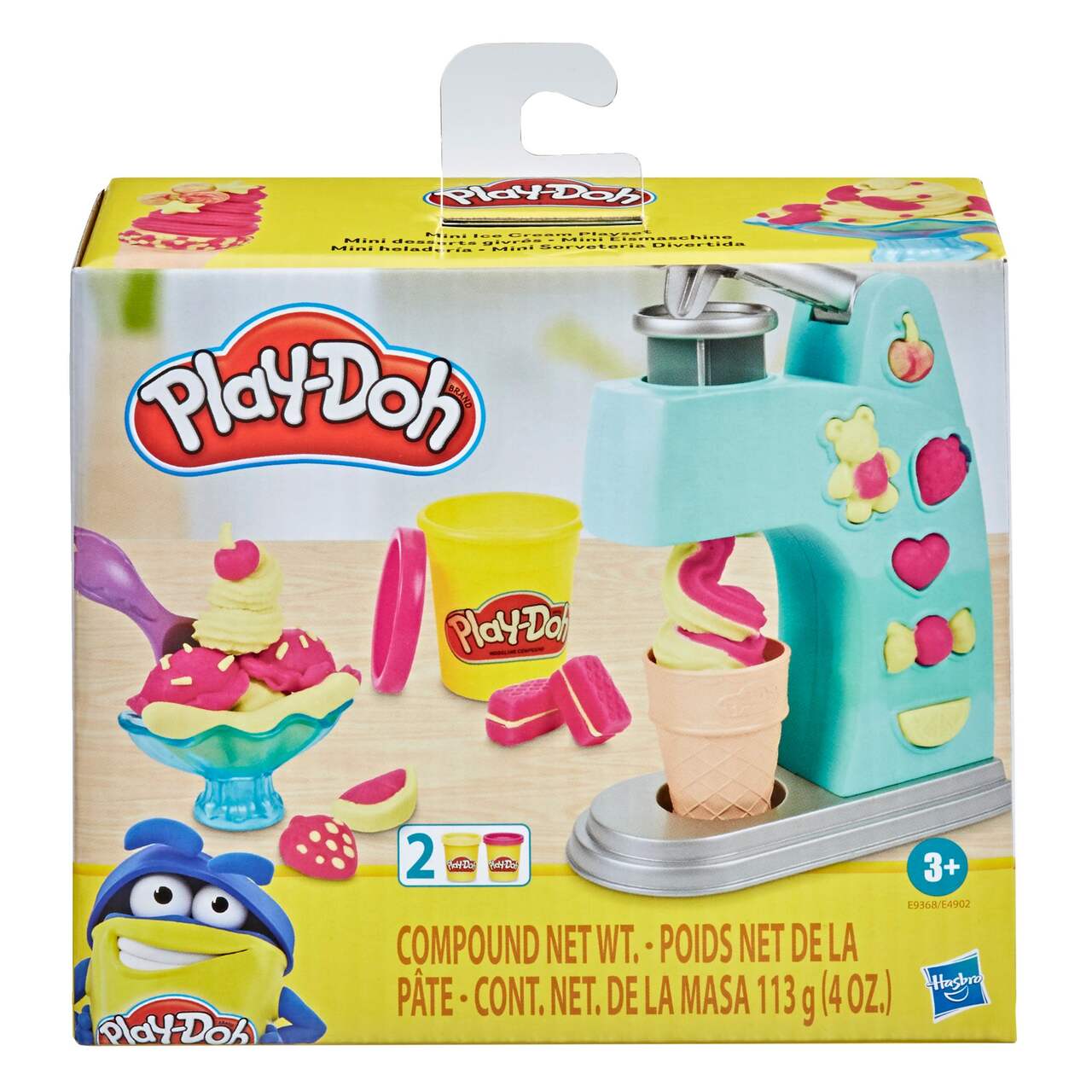 Play-Doh Mini Classics Playset, 2 Compound Cans, Multi-Colour, Assorted  Styles, Ages 3+