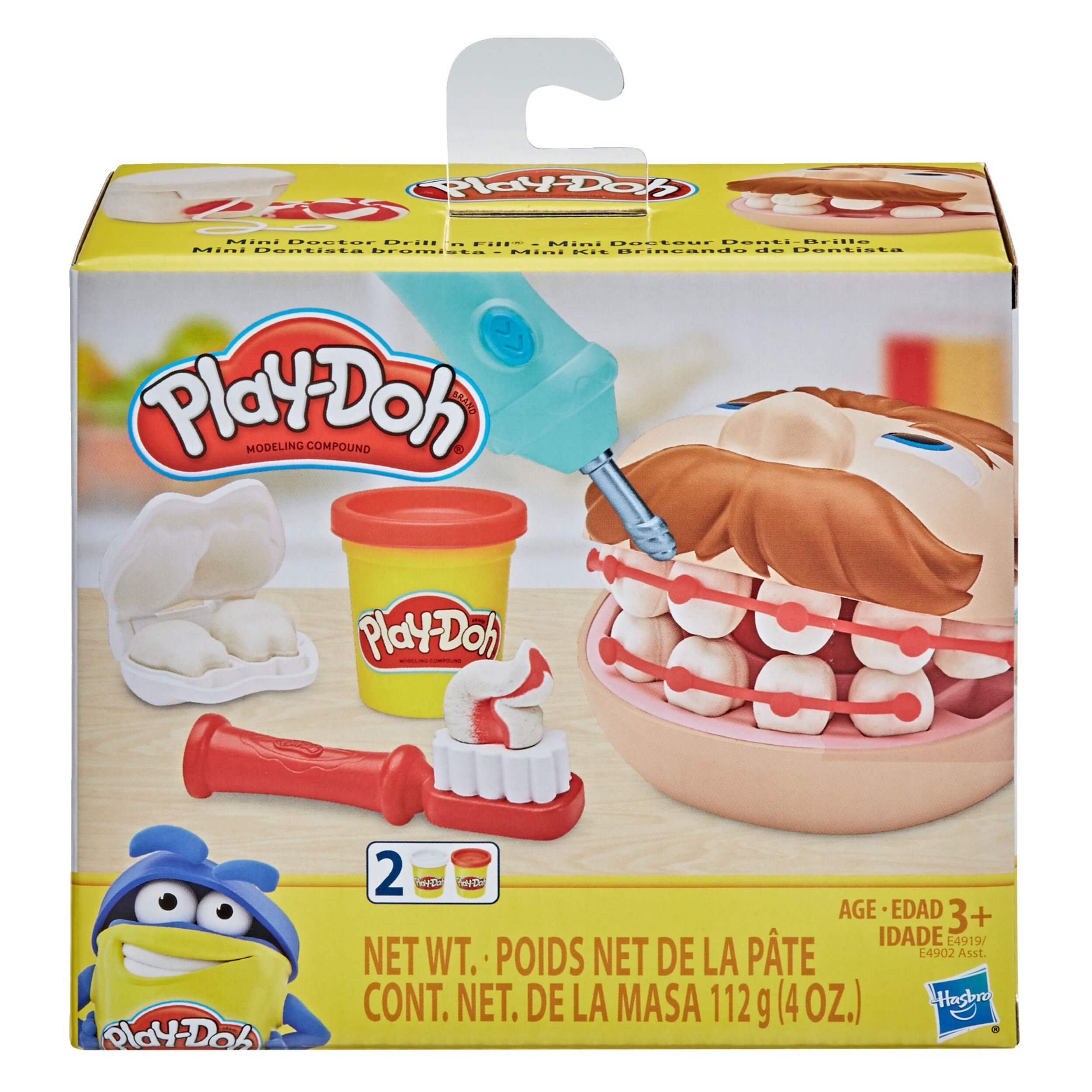 Play-Doh Mini Classics Playset, 2 Compound Cans, Multi-Colour, Assorted Styles, Ages 3+ Front_Elevated