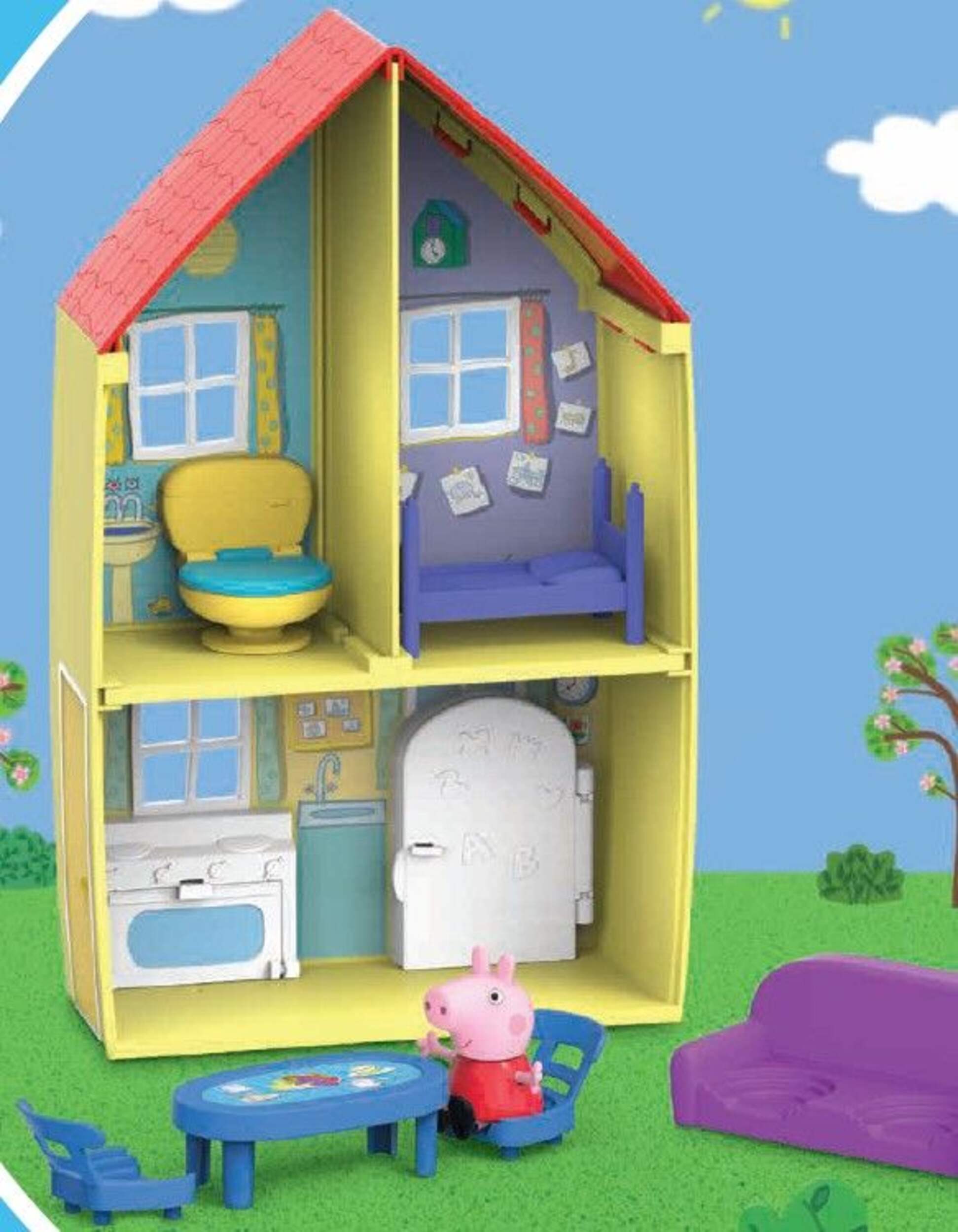 Peppa Pig Peppa’s Adventures Peppa’s Family House Playset, Age 3+ Front_Angled_Right