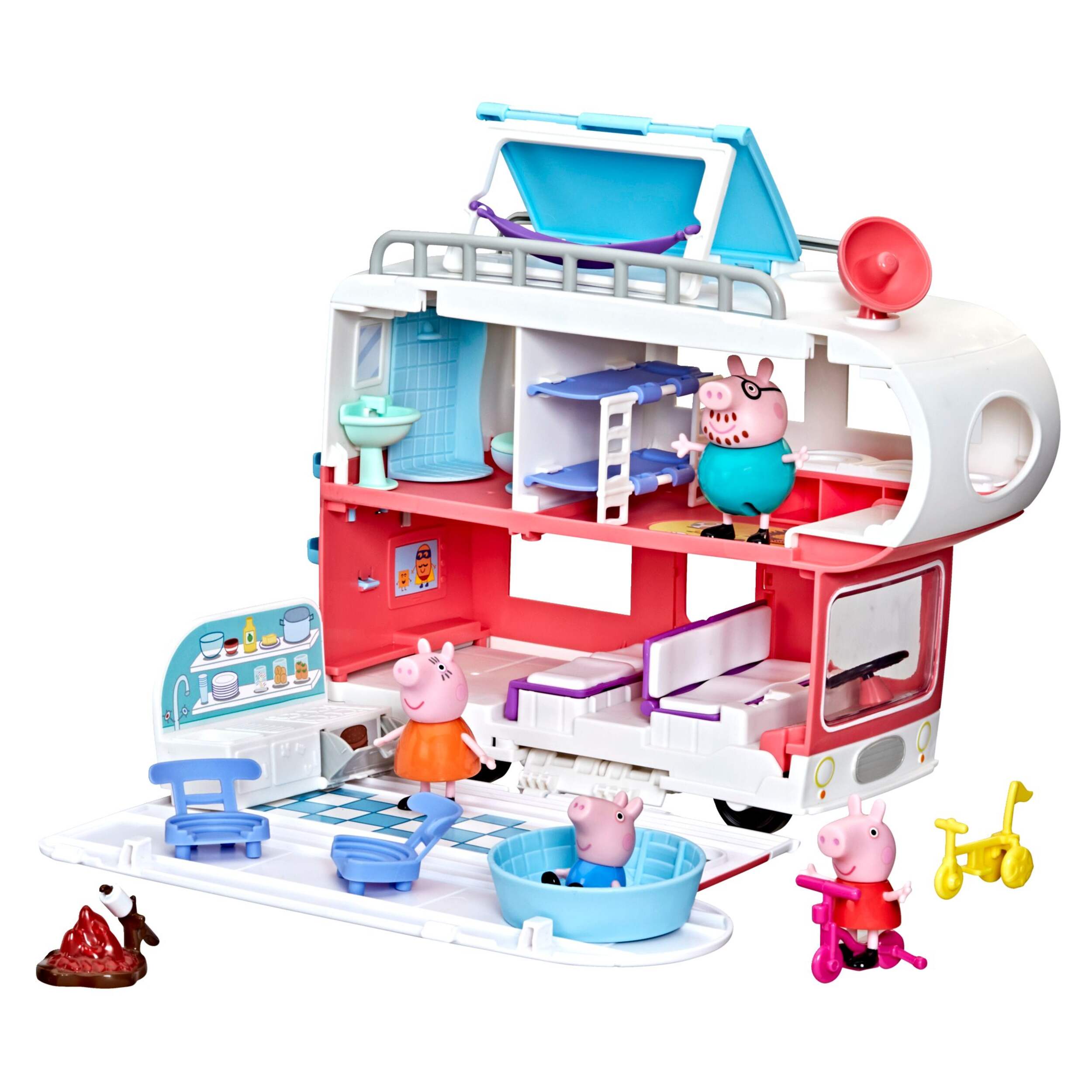 Peppa Pig Peppa's Family Motorhome Toy, Age 6+ Front_Three_Fourths_Angled_Left