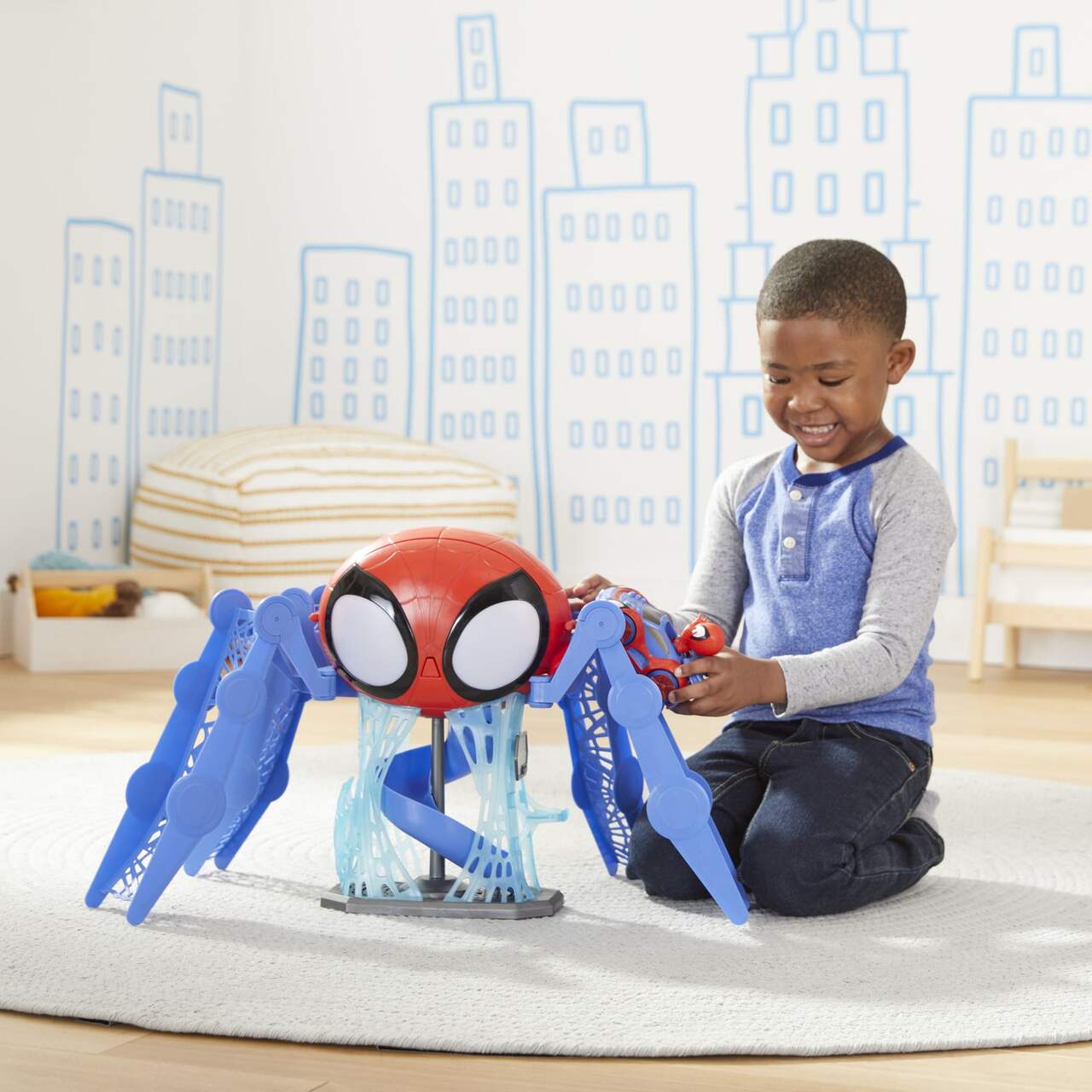 Marvel Spidey and His Amazing Friends Web-Quarters Playset With Lights and  Sounds - English Edition