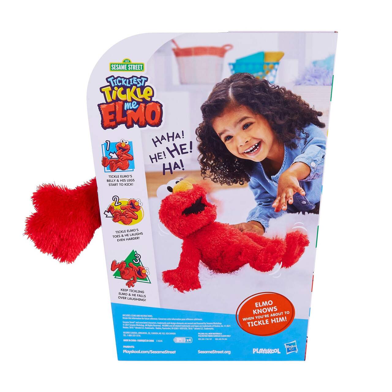 Sesame Street Tickliest Tickle Me Elmo, 14-Inch Plush Toy for Toddlers, Age  2+