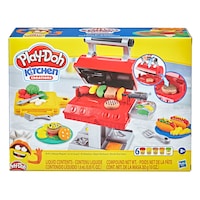 Play-Doh Kitchen Creations Grill 'n Stamp Compound Playset, Non-Toxic, 10 oz, 6-pc, Ages 3+ Front_Elevated