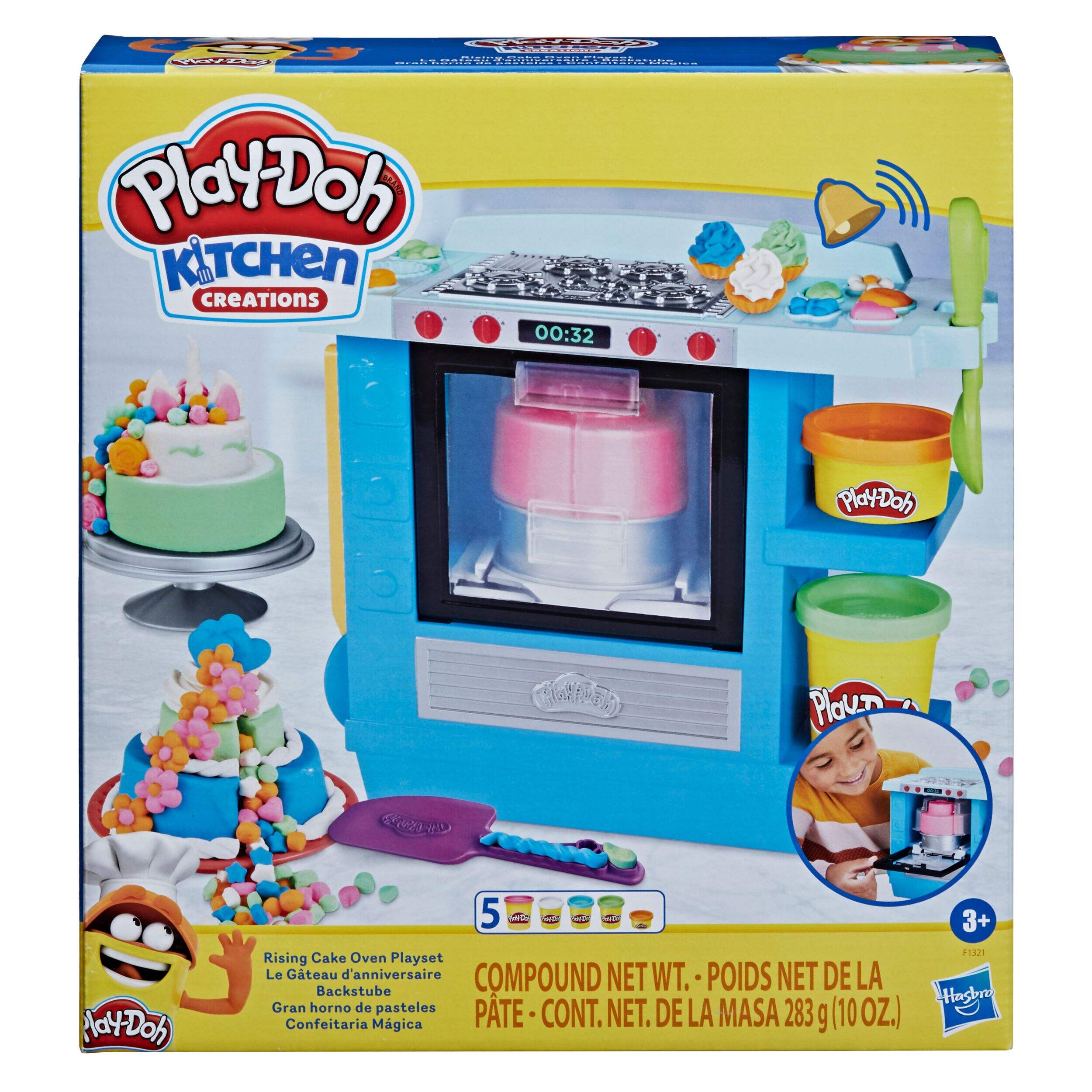 Play-Doh Kitchen Creations Cake Party Compound Playset, Non-Toxic, 10 oz, 5-pc, Ages 3+ Front_Elevated