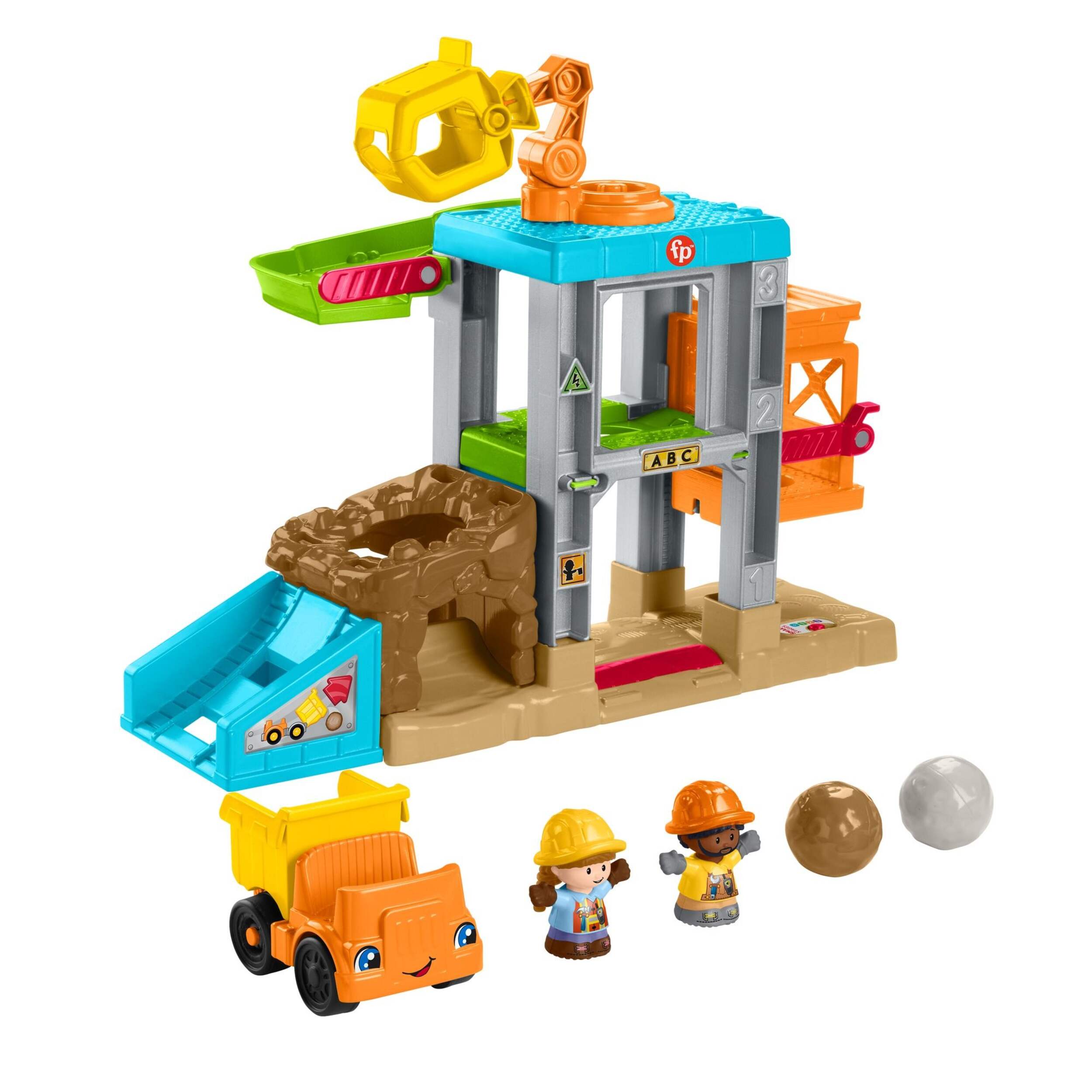 Fisher-Price® Little People® Load Up ‘n Learn Construction Site, Age 1+ Front_Angled_Right