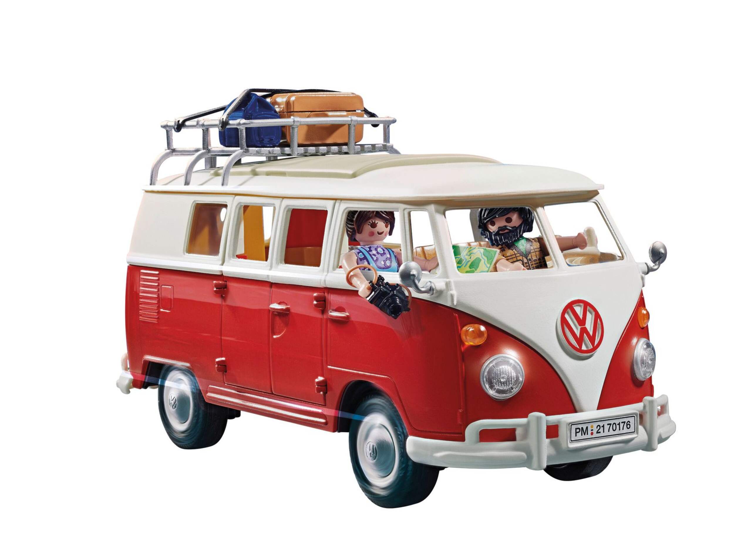 PLAYMOBIL Volkswagen T1 Camper Van Toy, Age 4+ Front_Three_Fourths_Angled_Right
