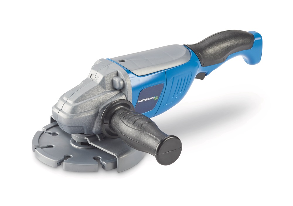 Mastercraft Power Angle Grinder Toy Set for Kids, With Realistic Sound, Blue, 4pc, Ages 3