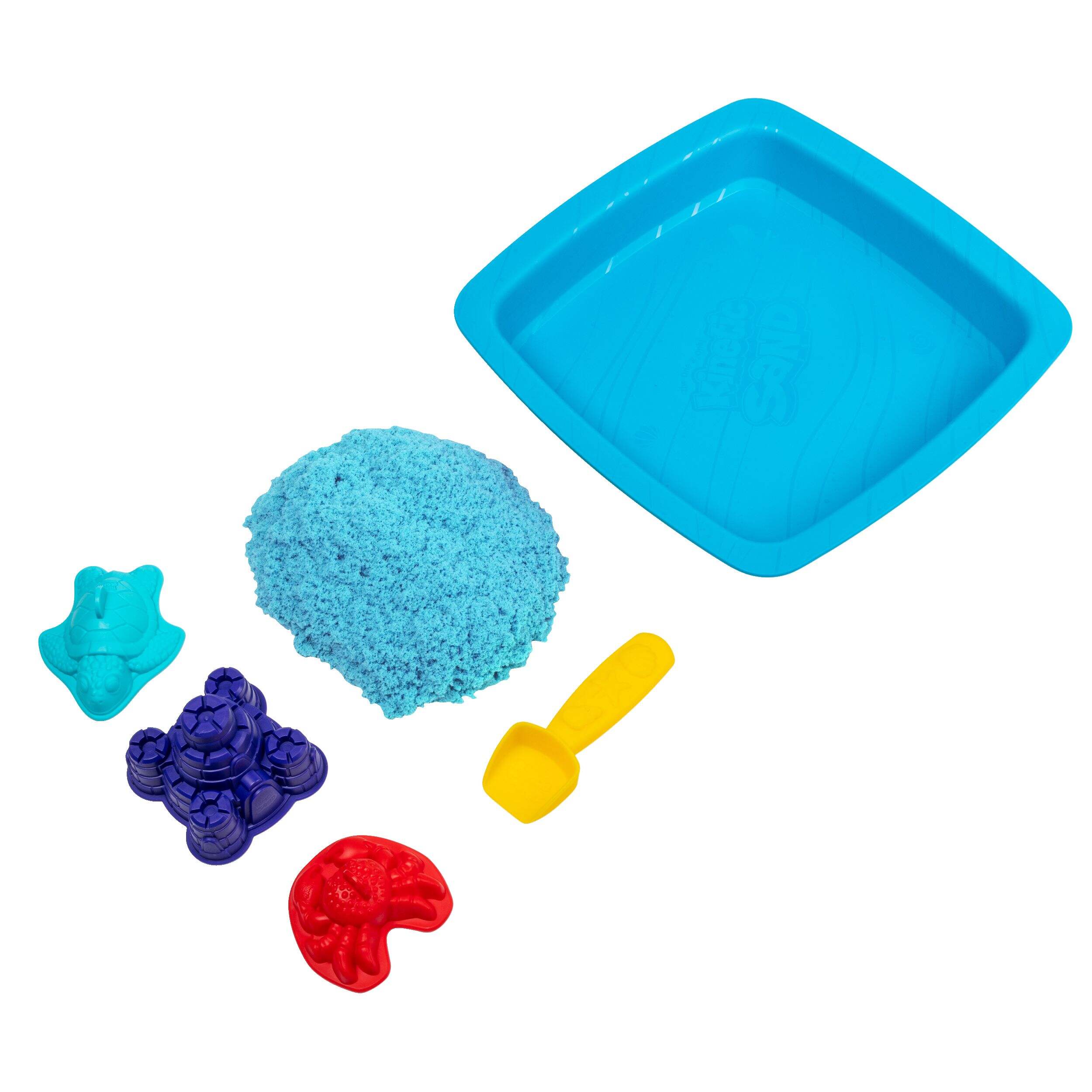 Sand Sandbox Set with Tools & Molds, Squeezable Sensory Sand, 1