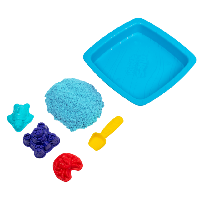 Sand Sandbox Set with Tools & Molds, Squeezable Sensory Sand, 1