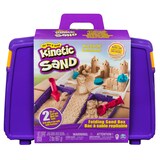 Kinetic Sand Folding Sandbox Set, Squeezable Sensory Sand, Easy to Store, 2 lb, 7-pc, Ages 3+ Front_Flat