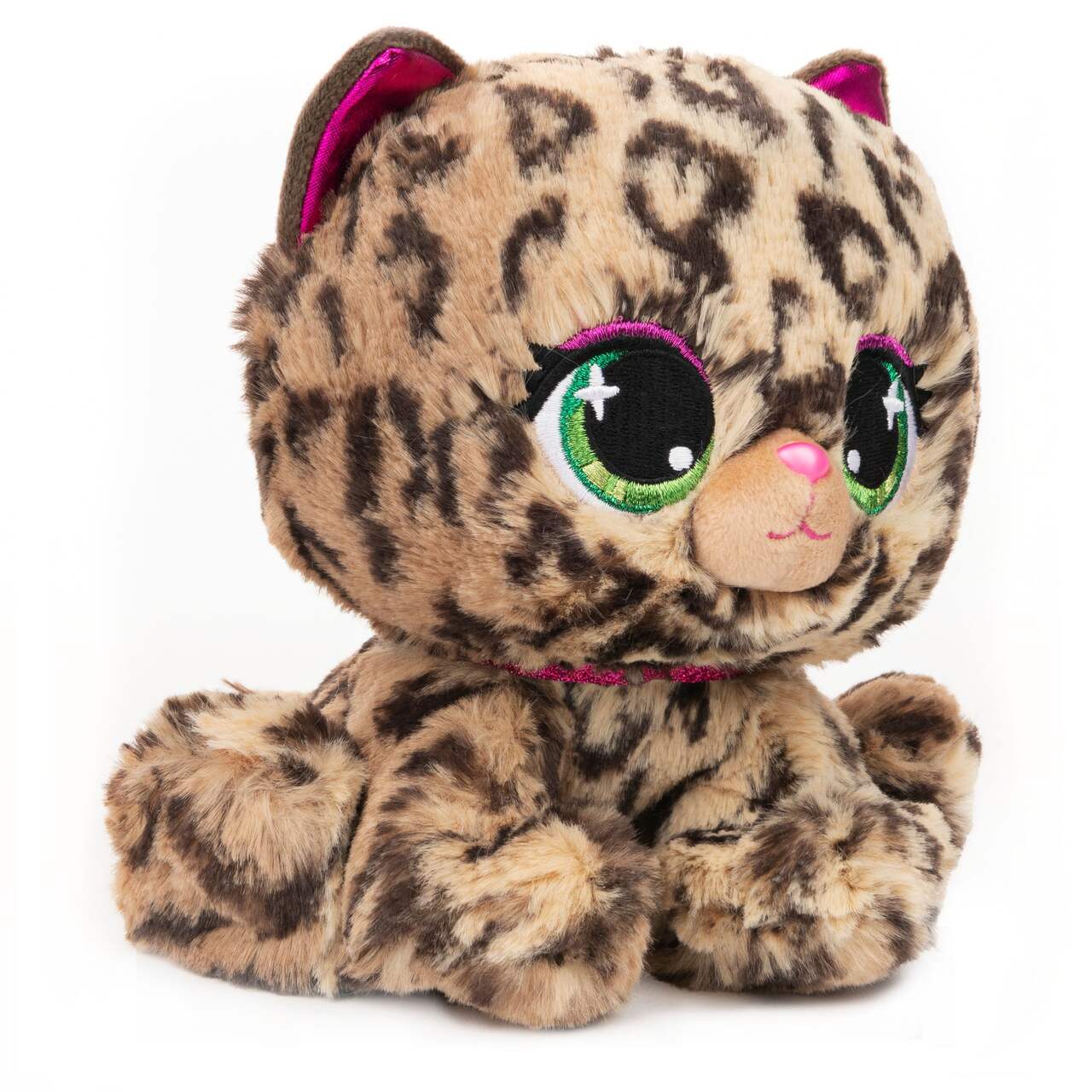 Ty Beanie Boos® Regular Recognizable Character Plush Animal Stuffed Toy,  Laney the Pink & Green Leopard, Ages 3+