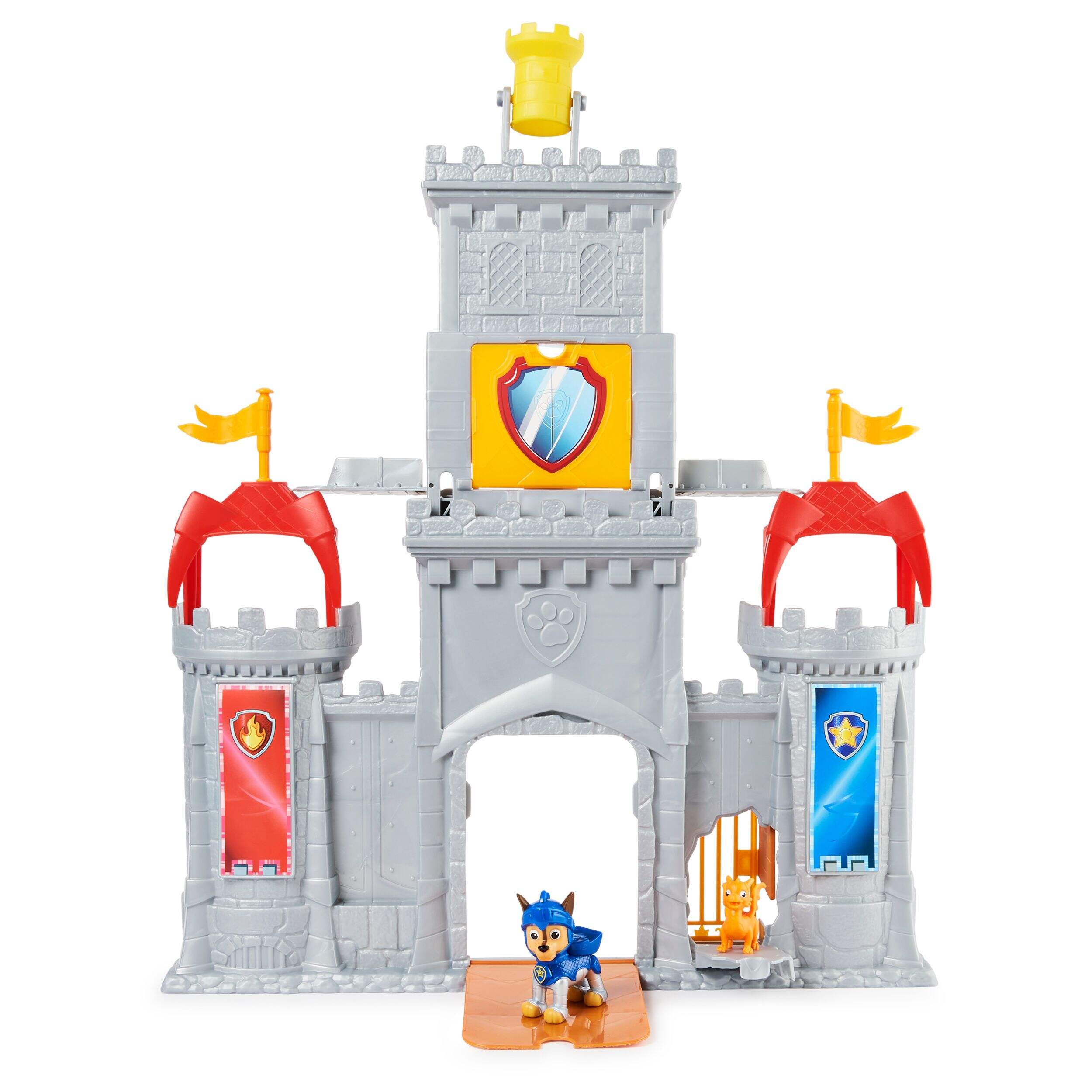 PAW Patrol Rescue Knights Castle HQ, Playset with Chase and Mini Dragon Draco Figures, Kids Toy, Age 3+ Front_Flat