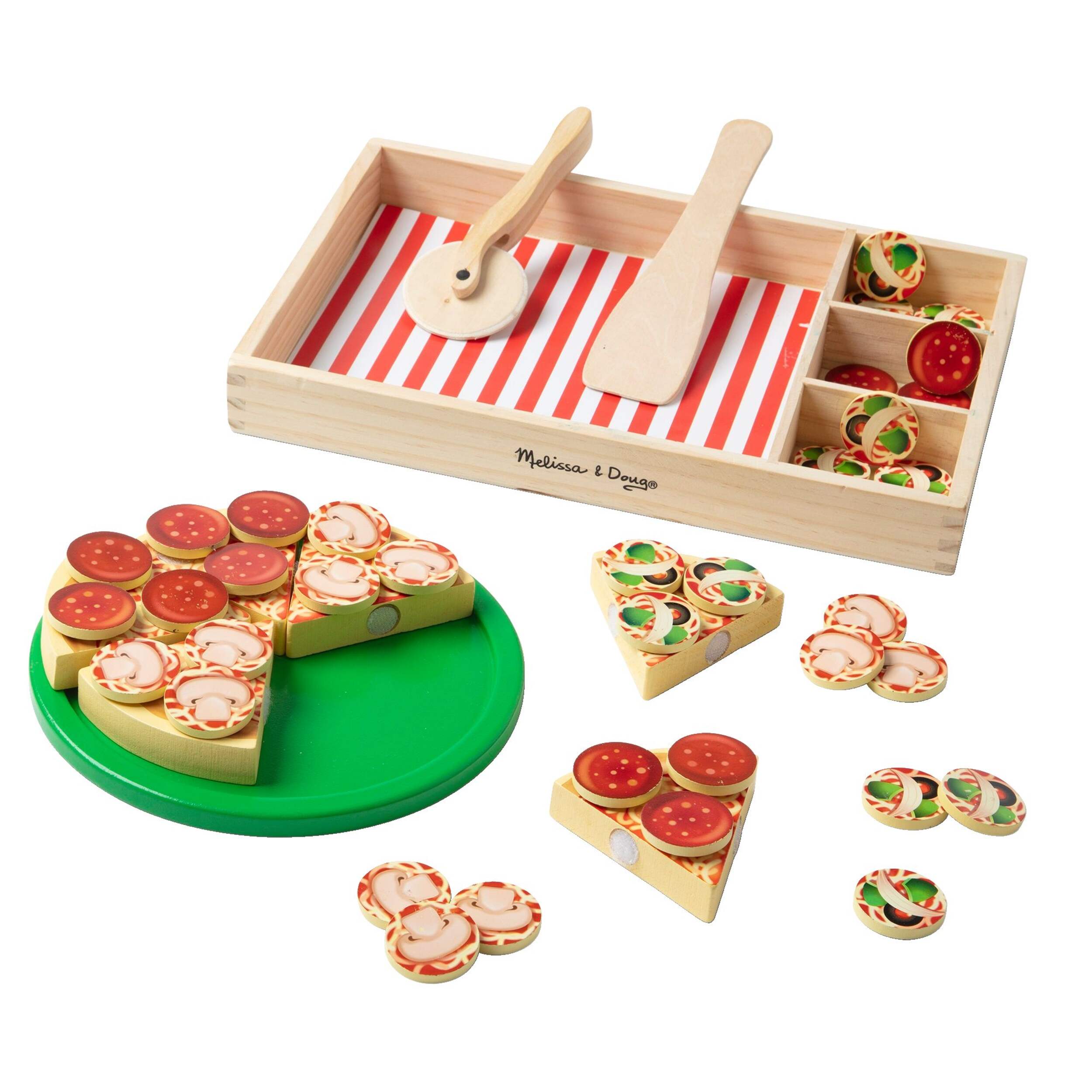 Jeu de pizza en bois Melissa & Doug, 3 ans et plus Composite_or_Mixed