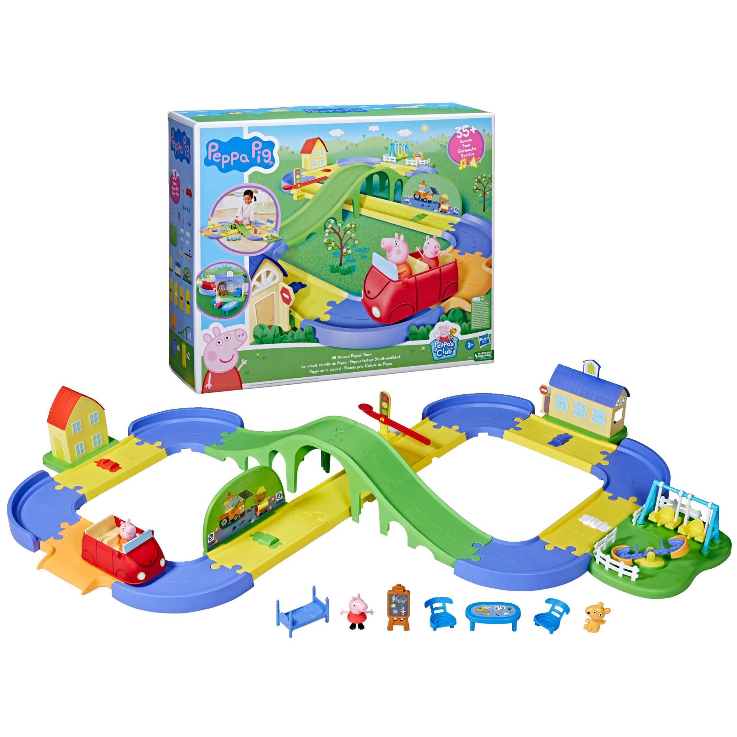 Peppa Pig All Around Town Playset Front_Flat